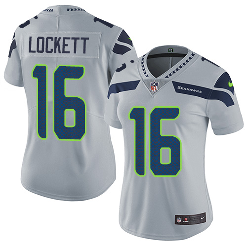 2019 Women Seattle Seahawks #16 Lockett grey Nike Vapor Untouchable Limited NFL Jersey